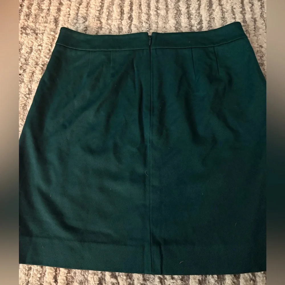 Ann Taylor Loft green button straight career skirt size 8 - Picture 4 of 4